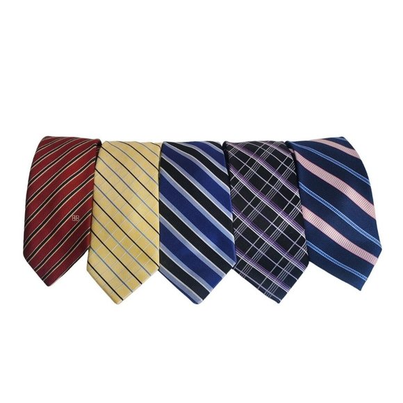 Express Other - 5 Men's Ties Necktie Formal Wedding Blass Izod Express Red Yellow Blue Pink #10